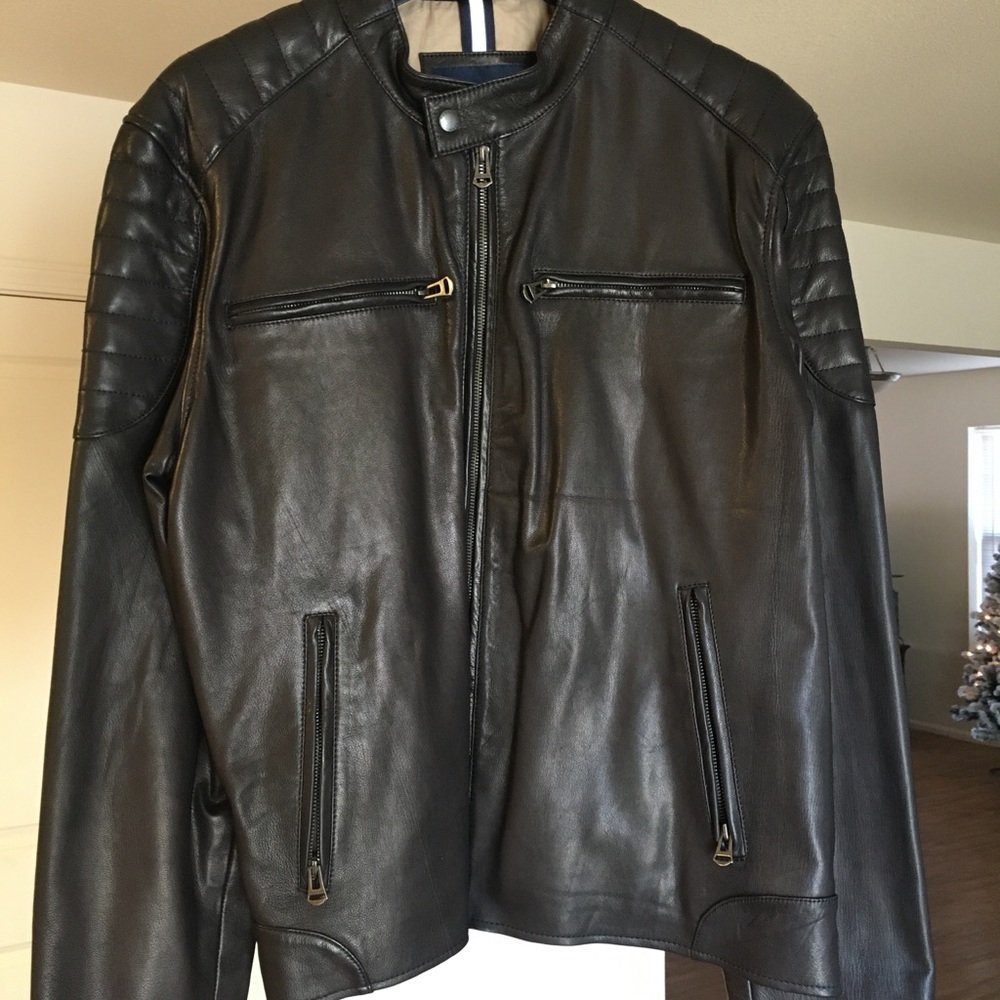 Cole Haan leather coat